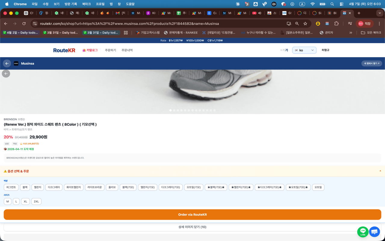 RouteKR Chrome extension